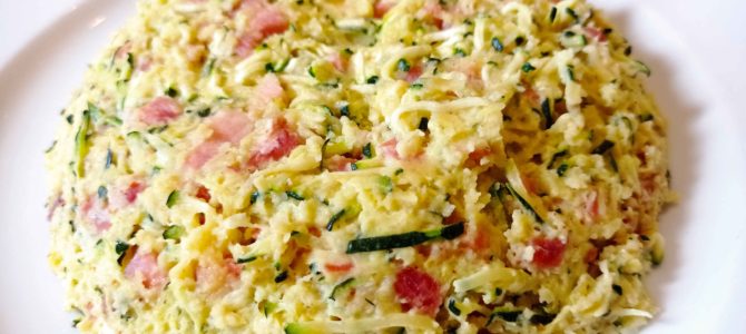 Bowl cake courgette, jambon & parmesan