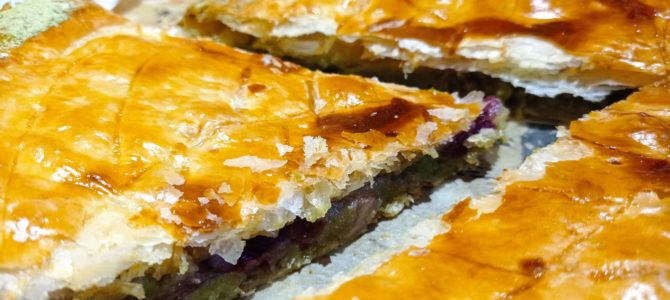 Galette des rois au thé vert matcha & aux griottes