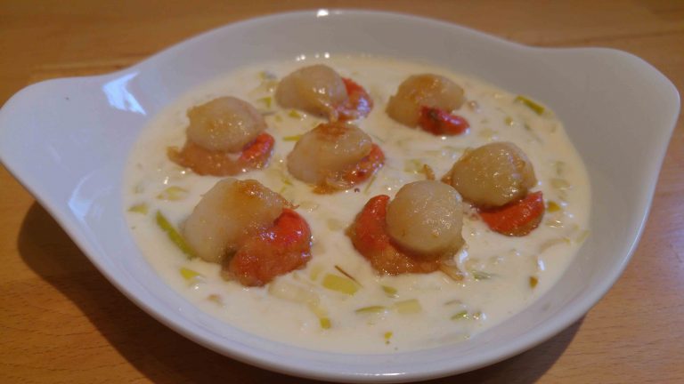 Noix de St Jacques & sa fondue de poireaux – Captain Slip : blog